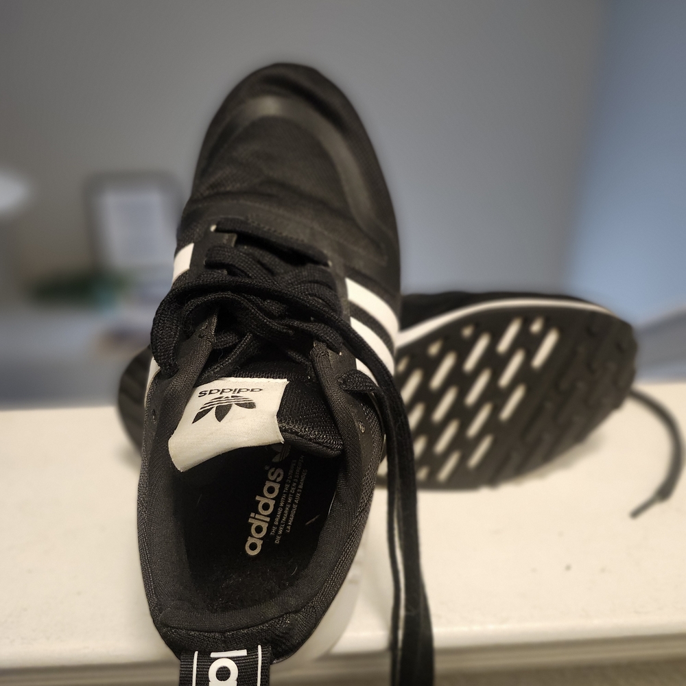 Adidas Black and White Sneakers - Picture 2 of 7